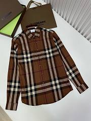 	 Bagsaaa Burberry Vintage Checked Shirt Brown - 2