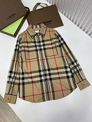 	 Bagsaaa Burberry Vintage Checked Shirt Yellow With Front Pocket - 3