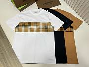 Bagsaaa Burberry Vintage Check Panel Cotton T-shirt - 1