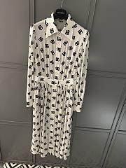 Bagsaaa Dolce & Gabbana Allover DG Printed Midi Dress - 2