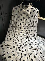 Bagsaaa Dolce & Gabbana Allover DG Printed Midi Dress - 4