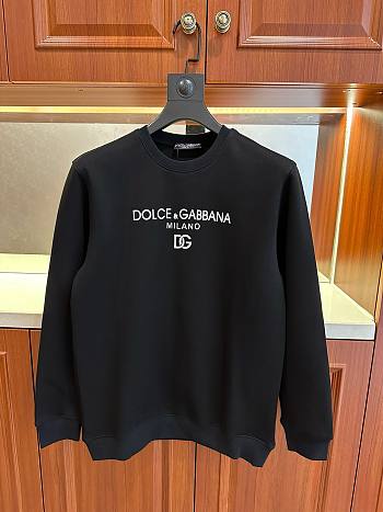 Bagsaaa DOLCE & GABBANA Cotton crew-neck black sweatshirt