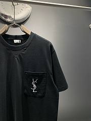 Bagsaaa YSL Black Front Pocket T-Shirt - 5