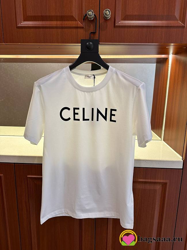 	 Bagsaaa Celine White T-Shirt - 1