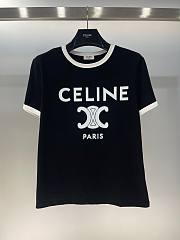 Bagsaaa Celine Triomphe Black T-Shirt - 1