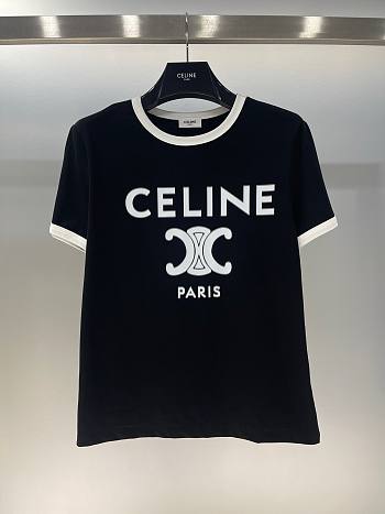 Bagsaaa Celine Triomphe Black T-Shirt
