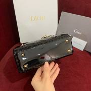 	 Bagsaaa Dior Small Lady Bag Black Patent Cannage Calfskin 20cm - 5