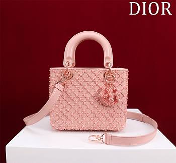 Bagsaaa Dior Lady Mini Pink Pearl 20cm