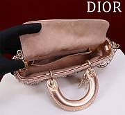 Bagsaaa Dior Lady D-Joy Silver-Tone Satin with Gradient Bead Embroidery - 22x12x6.5cm - 2