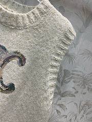 Bagsaaa Celine Triomphe Logo Sleeveless Sweater - 6