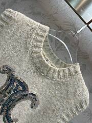 Bagsaaa Celine Triomphe Logo Sleeveless Sweater - 5