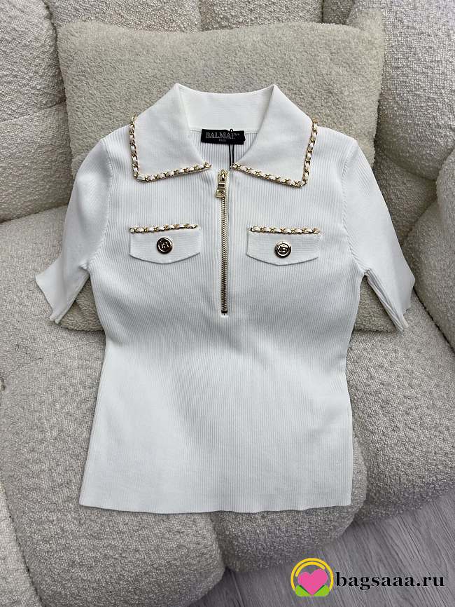Bagsaaa Balmain Cotton Polo Shirt (2 colors) - 1