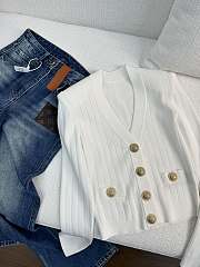 Bagsaaa Balmain Long Sleeves Gold Button Cardigan - 1