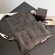 Bagsaaa Bottega Veneta Intrecciato-weave leather cross-body bag brown - 26x16x6.5cm - 3