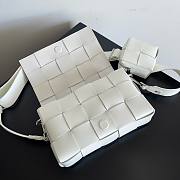 	 Bagsaaa Bottega Veneta Intrecciato-weave leather cross-body bag White - 26x16x6.5cm - 5