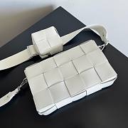 	 Bagsaaa Bottega Veneta Intrecciato-weave leather cross-body bag White - 26x16x6.5cm - 2