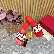 	 Bagsaaa Valentino Garavani Toile Iconographe Sandals Red/White - 6