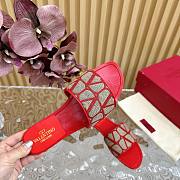 	 Bagsaaa Valentino Garavani Toile Iconographe Sandals Red/Beige - 3