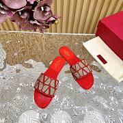 	 Bagsaaa Valentino Garavani Toile Iconographe Sandals Red/Beige - 6