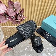 	 Bagsaaa Prada Raffia Platform Sandals In Black - 5