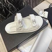 	 Bagsaaa Chanel Dad Flat Slides White Leather - 6