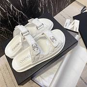 	 Bagsaaa Chanel Dad Flat Slides White Leather - 2