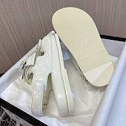 	 Bagsaaa Chanel Dad Flat Sandals White Leather - 4