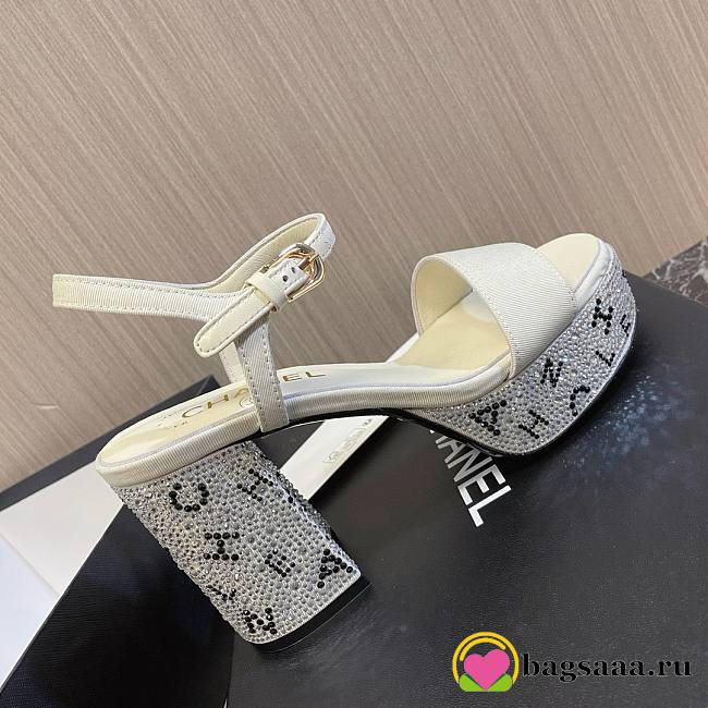 Bagsaaa Chanel Heels Sandals In Silver - 1