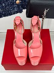Bagsaaa Valentino Patent Leather Pinl Heels - 6