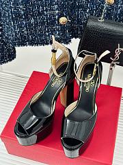 	 Bagsaaa Valentino Patent Leather Black Heels - 4
