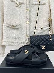 BAGSAAA CHANEL TWISTED LEATHER BUBBLE SLIDES - 3