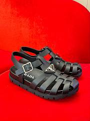 Bagsaaa Prada Foam Rubber Sandals In Black - 6
