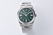 Bagsaaa ROLEX OYSTER PERPETUAL Silver and green dial 40mm - 1