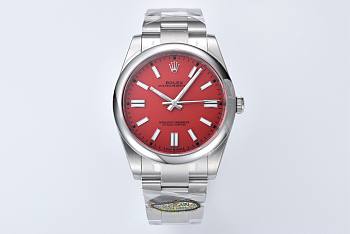 	 Bagsaaa Rolex Oyster Perpetual Red Dial Size 41mm