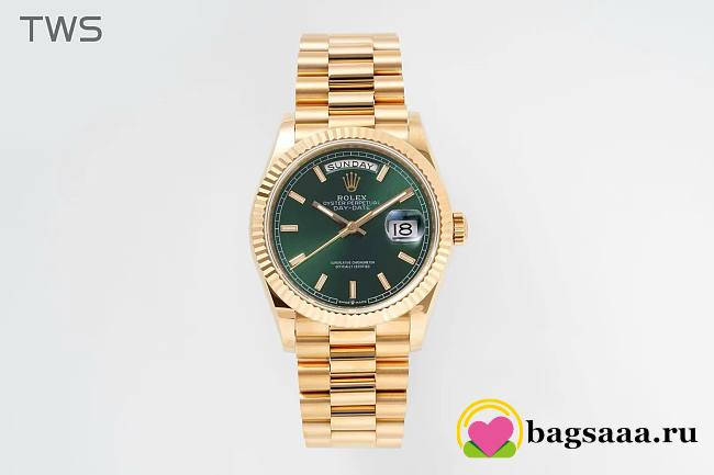 Bagsaaa Rolex Day-Date 36mm Gold Green Dial - 1