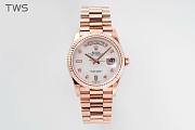 Bagsaaa Rolex Watch Day-Date 36 Rose Gold White Dial - 1