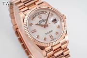 Bagsaaa Rolex Watch Day-Date 36 Rose Gold White Dial - 4