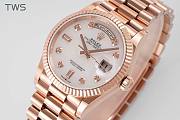 Bagsaaa Rolex Watch Day-Date 36 Rose Gold White Dial - 2