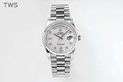 Bagsaaa Rolex Watch Day-Date 36mm Silver White Dial - 1