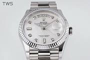 Bagsaaa Rolex Watch Day-Date 36mm Silver White Dial - 4