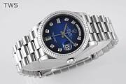 Bagsaaa Rolex Watch Day-Date 36 Silver Blue Dial - 6