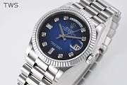 Bagsaaa Rolex Watch Day-Date 36 Silver Blue Dial - 2