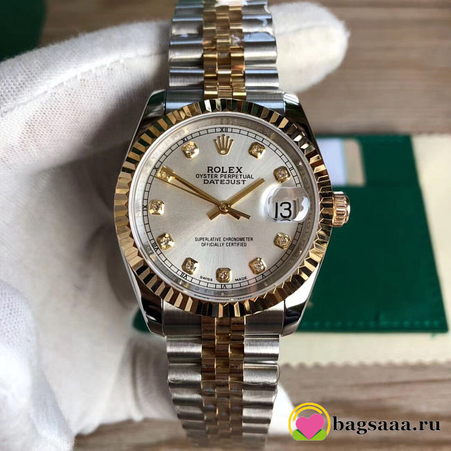 Bagsaa Rolex Lady-Datejust Stainless Steel Yellow Gold and Silver Dial  - 1