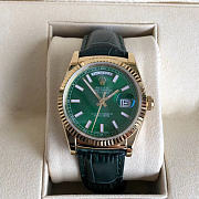 Bagsaaa Rolex Day-Date 36 Green Dial Solid Gold Watch  - 6