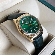 Bagsaaa Rolex Day-Date 36 Green Dial Solid Gold Watch  - 5