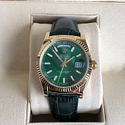 Bagsaaa Rolex Day-Date 36 Green Dial Solid Gold Watch  - 3