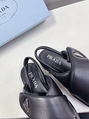 Bagsaaa Prada Soft Padded Nappa Leather Wedge Black Sandals - 2