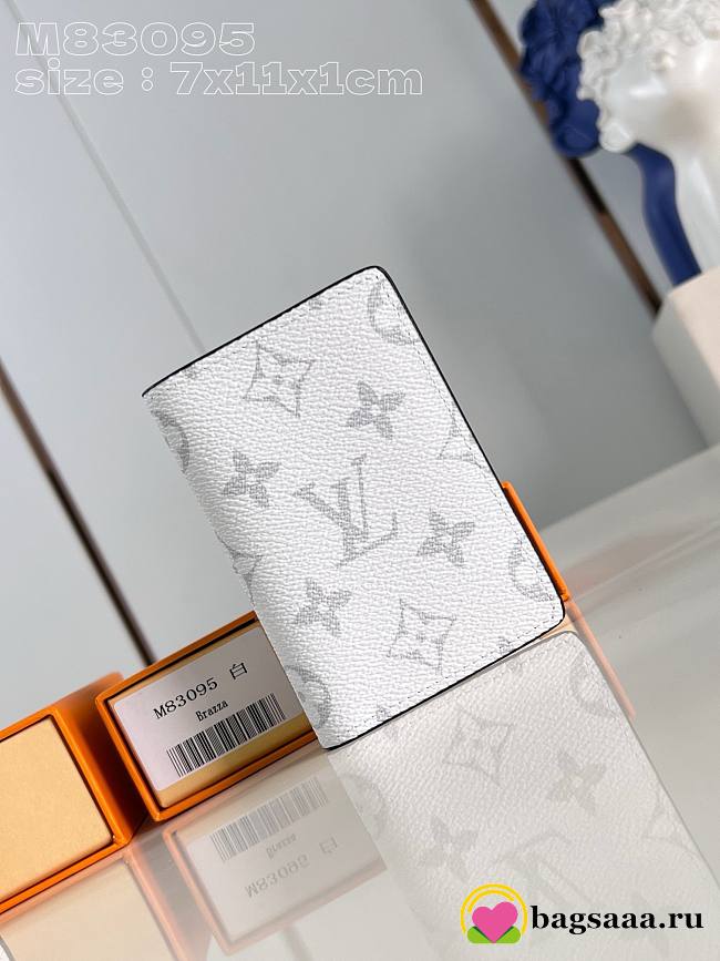 Bagsaaa Louis Vuitton Pocket Organizer White Wallet - 7.5 x 11.1 x 1 cm - 1