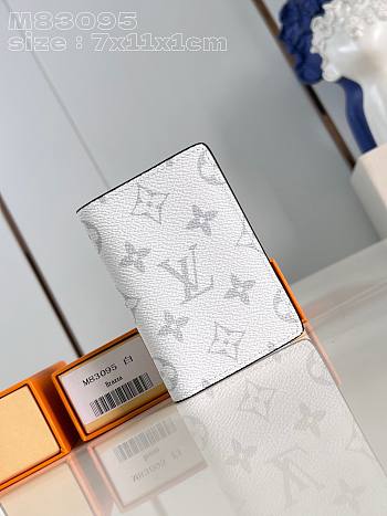 Bagsaaa Louis Vuitton Pocket Organizer White Wallet - 7.5 x 11.1 x 1 cm
