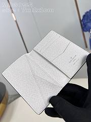 Bagsaaa Louis Vuitton Pocket Organizer White Wallet - 7.5 x 11.1 x 1 cm - 5